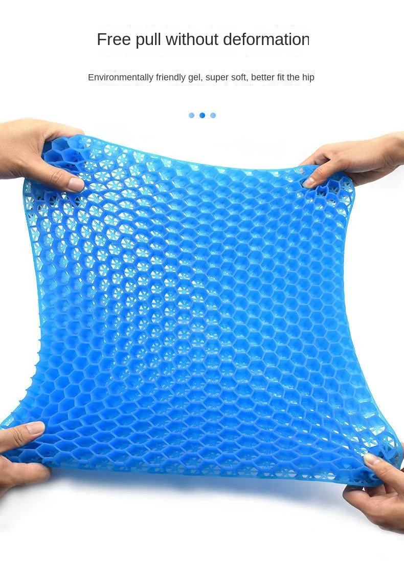 Summer Gel Seat Cushion Breathable Honeycomb Design Chair Cuhion Breathable Cool Pad Ice Seat Cushion Silicone Car Seat Cushion cheap cushions