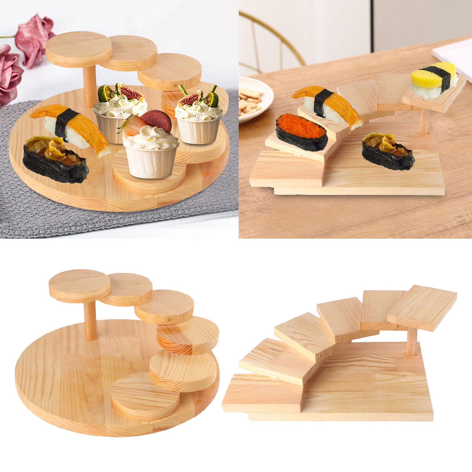 Wooden Sushi Serving Tray Succulent Holder Serving Platters for Christmas