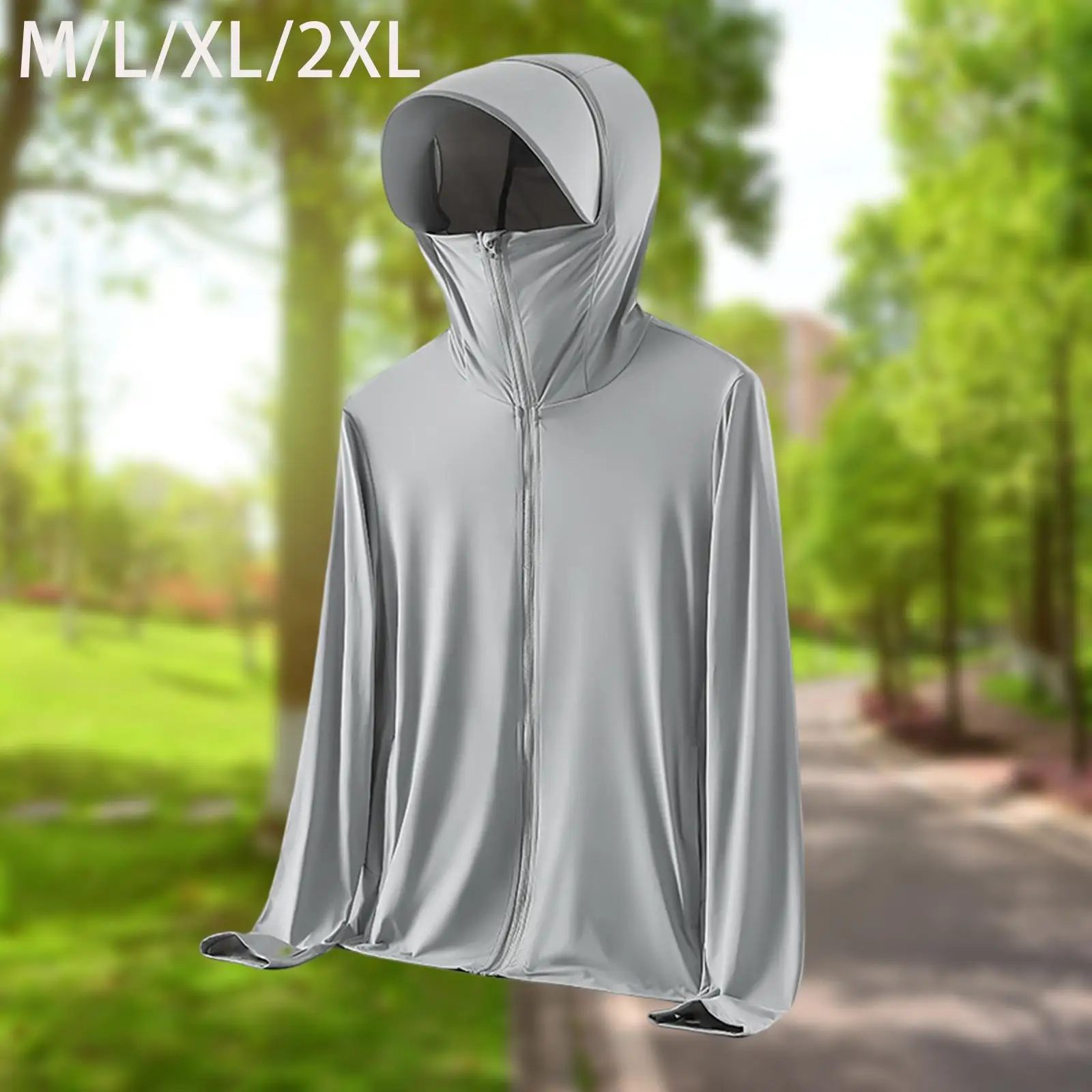 Sun Protection Jacket Sun Block Clothing Thin Breathable Long Sleeve Cooling Shirt Coat for Running Hiking Summer Cycling