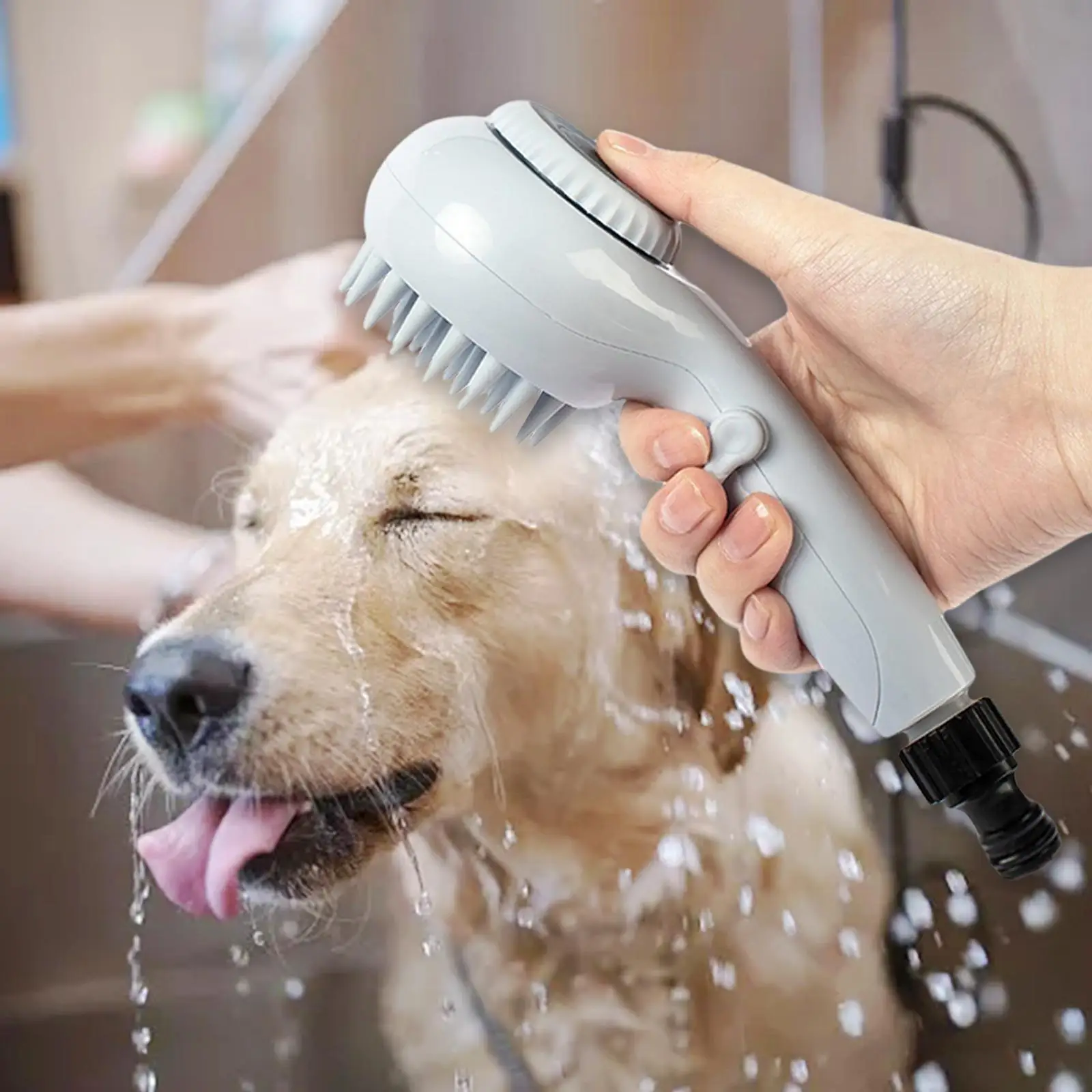  Brush Shower Comb Pet Washing Supply Sprinkler Animal Dog Wash Massage Shower