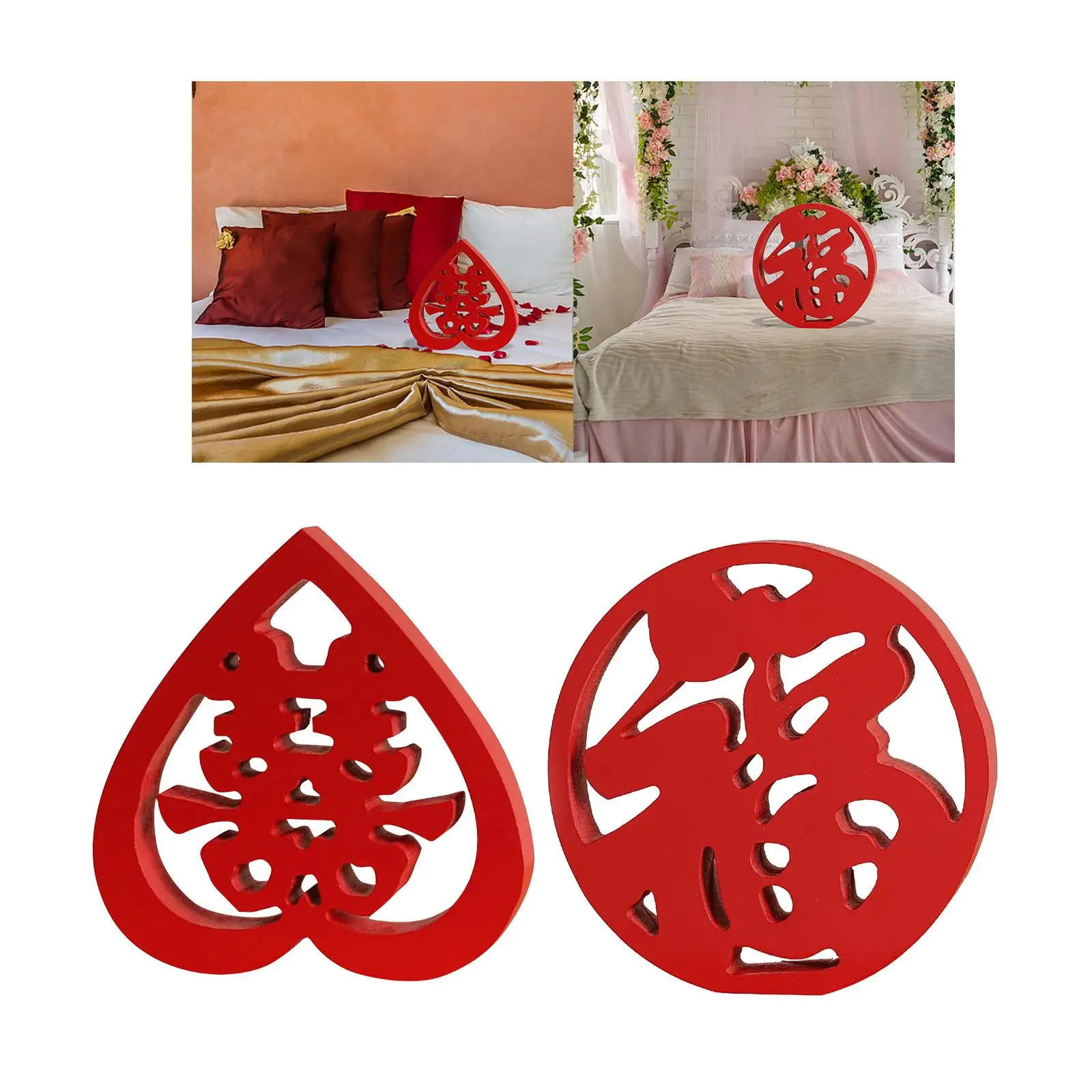 Chinese Wedding Room Crafts Table Ornaments, Happiness DIY for Living Room Decor New House