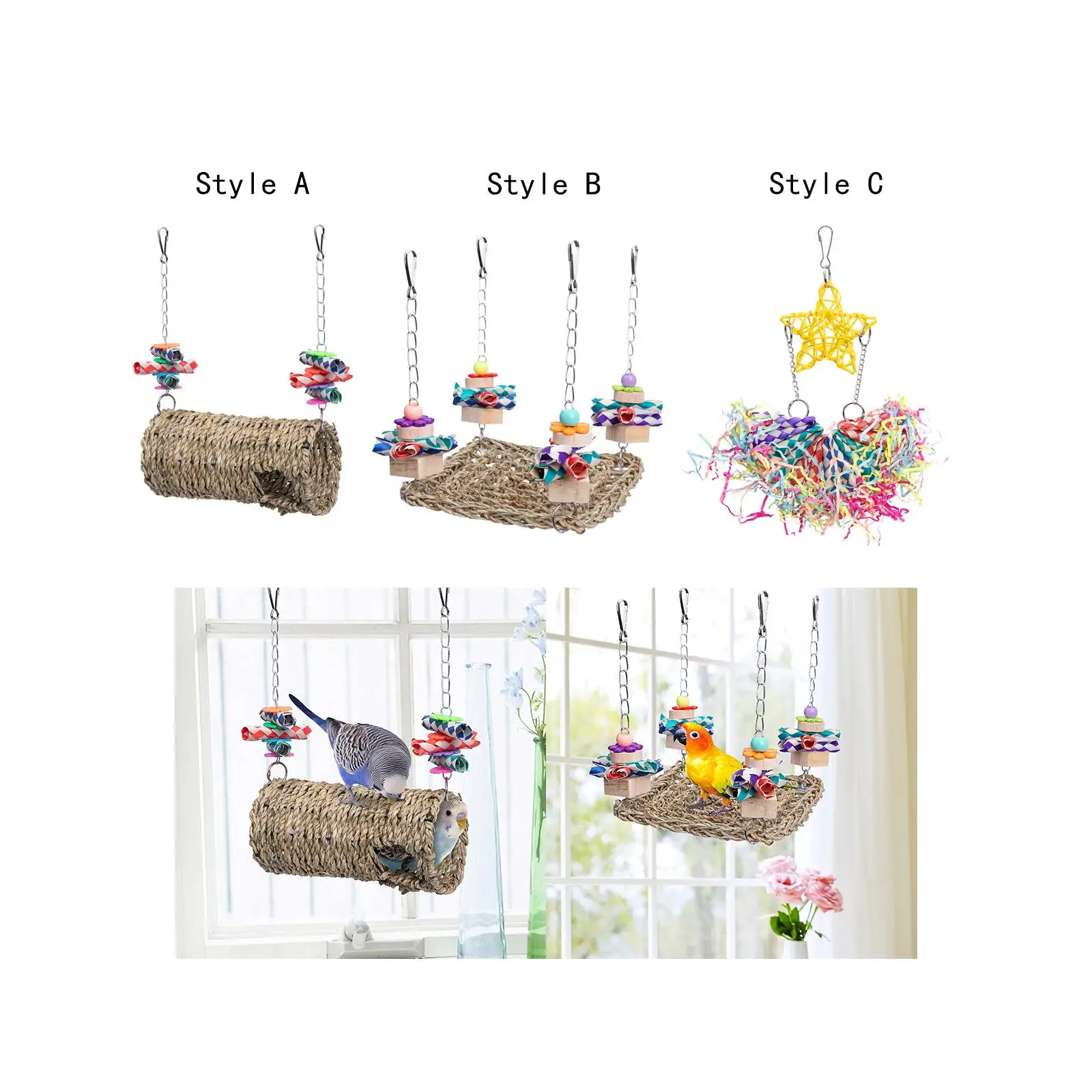 Bird Toys Woven Bird House Bird Nest Bird Nest for Home Outdoor Yard