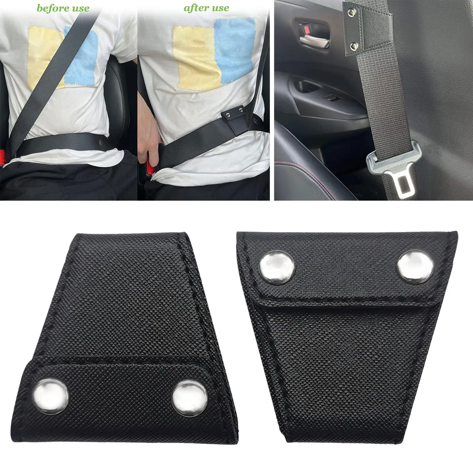 2x seat Adjuster Comfort Universal Protective Safety Strap Adjuster Pad Protects from Cut Your Neck or Rubbing Your Chest