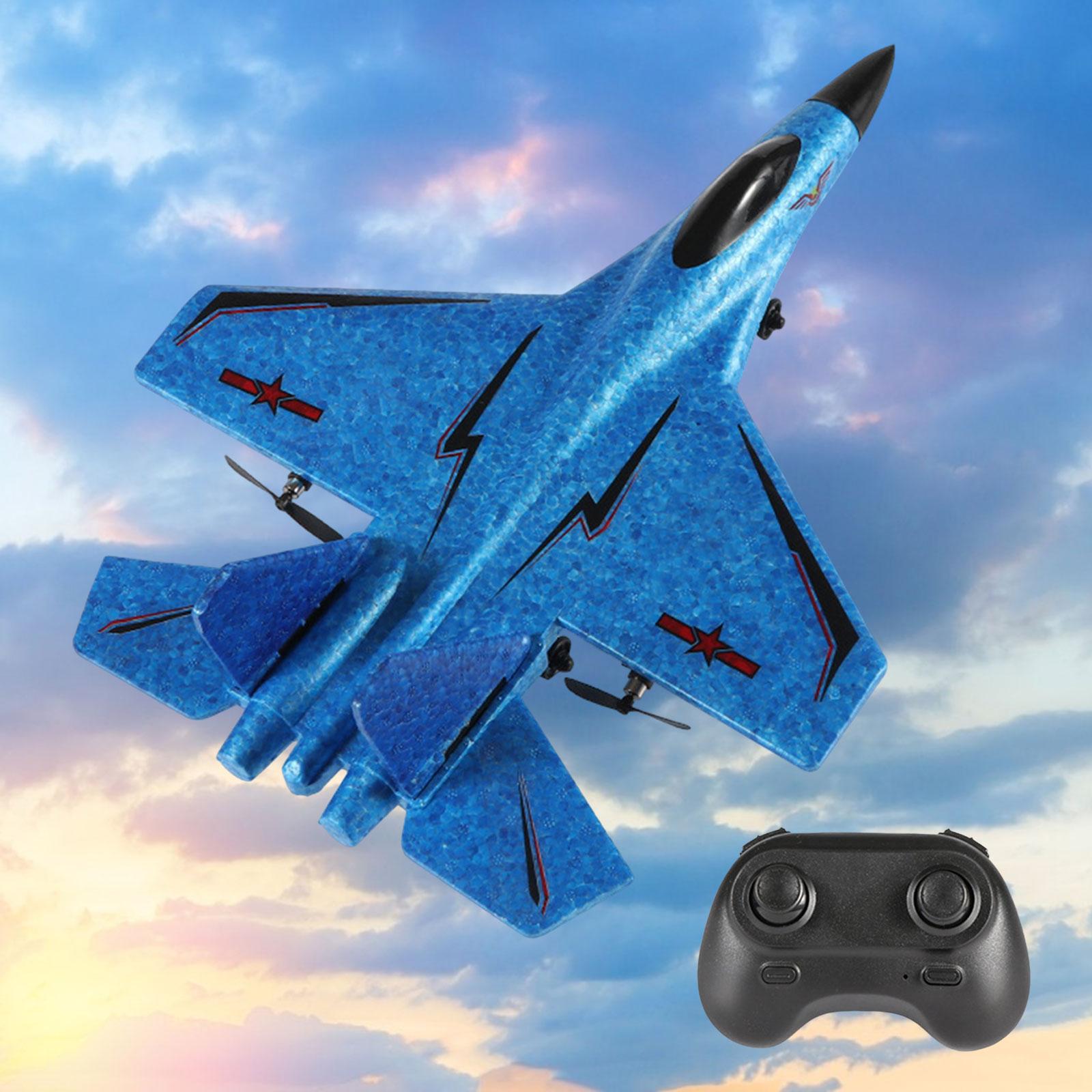 RC Plane Foam Airplane A Key to Take Off Easy to Control Outdoor Toy 2 Channel Fighter Model RC Fixed Wing RC Jet Glider