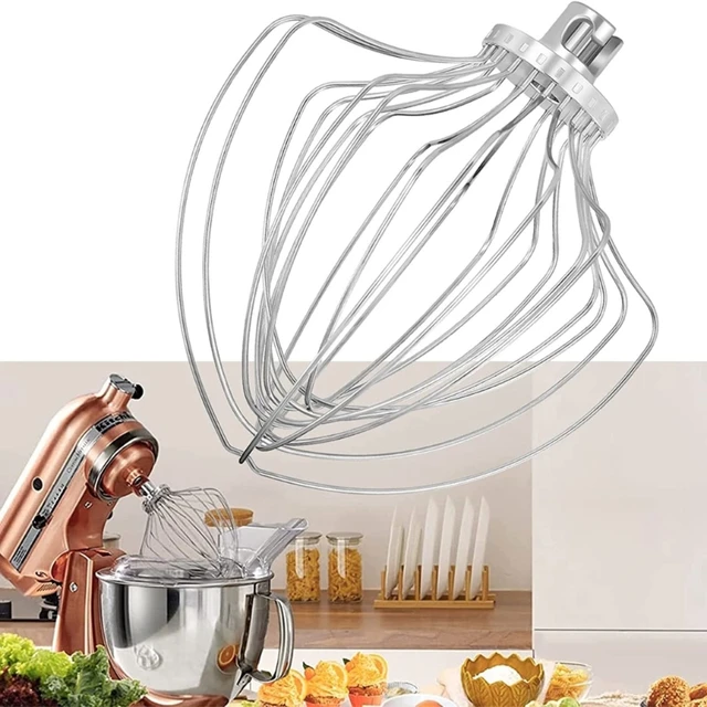 Stainless Steel Wire Whip Attachment for KitchenAid Tilt-Head Stand Mixer,  Replaces K45WW, Ideal for Beating Eggs, Heavy Cream, Making Cakes, and