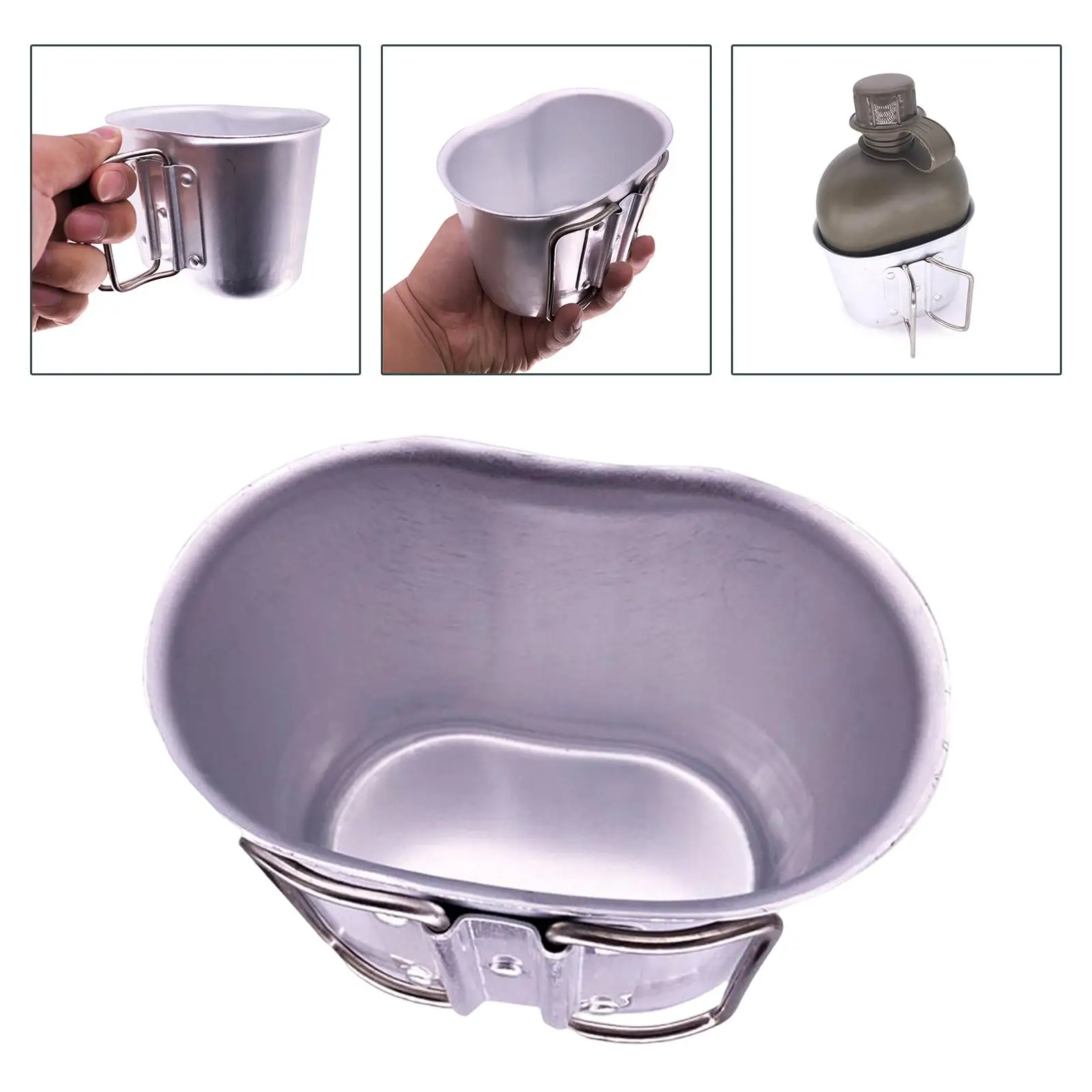 Multifunctional Camping Cookware Cup Lunchbox Foldable Teacup Reusable Durable Container 600ml Food Containe for Travel Picnic