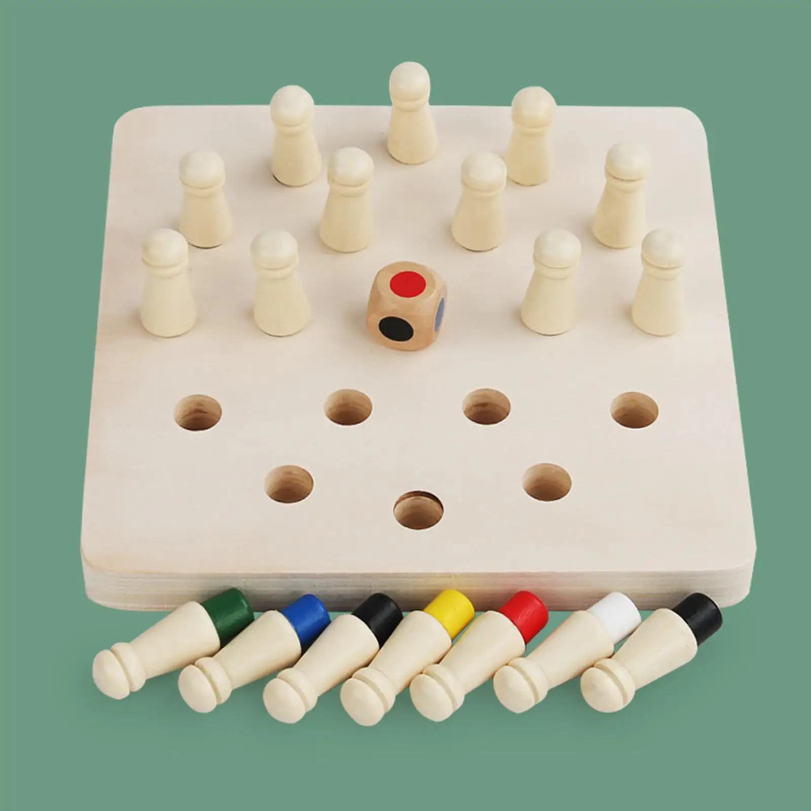 Montessori Preschool Learning Toy Educational Board Game Memory Matching Chess Board Game for Kids Boys Girls Adults Children