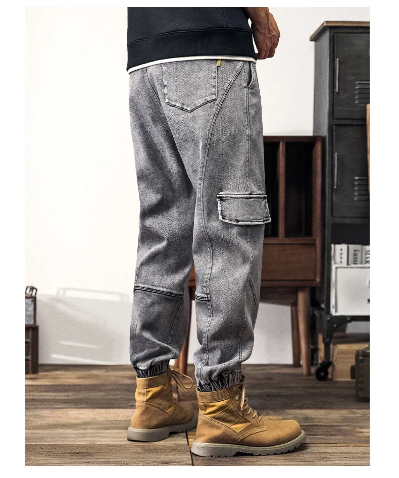 mens jeans sale 2022New Jeans Men Fashion Brands Loose-Fit Tappered Trousers Youth Korean Style plus Size Overweight Man Casual Harem Pants white jeans for men