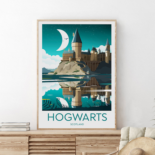 Hogwarts Boats Poster Painting canvas outlets 20*30inch