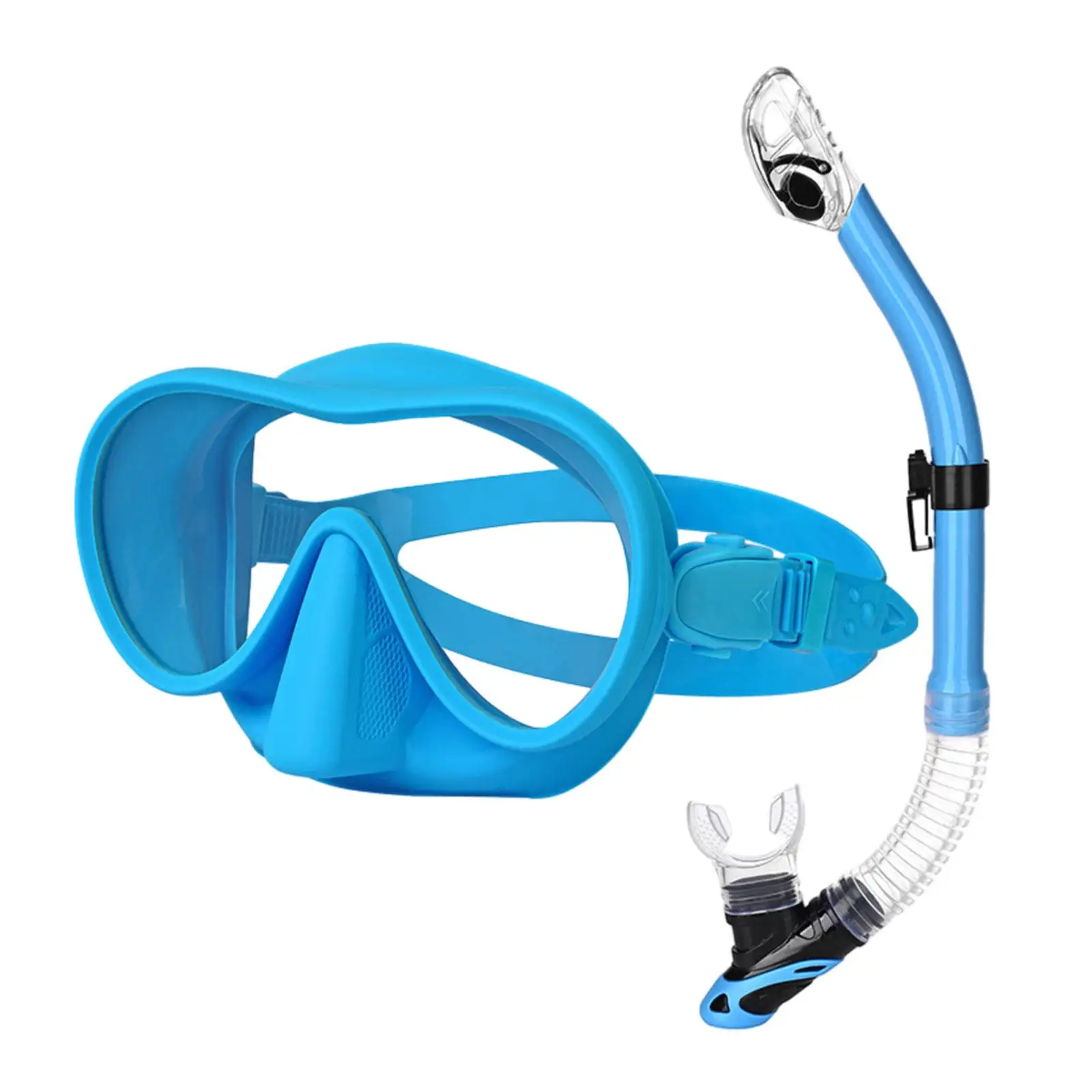 Snorkel Set Swim Goggles, Breathing Snorkel Mask, Adult Wide View Diving Mask Goggles for Scuba Diving