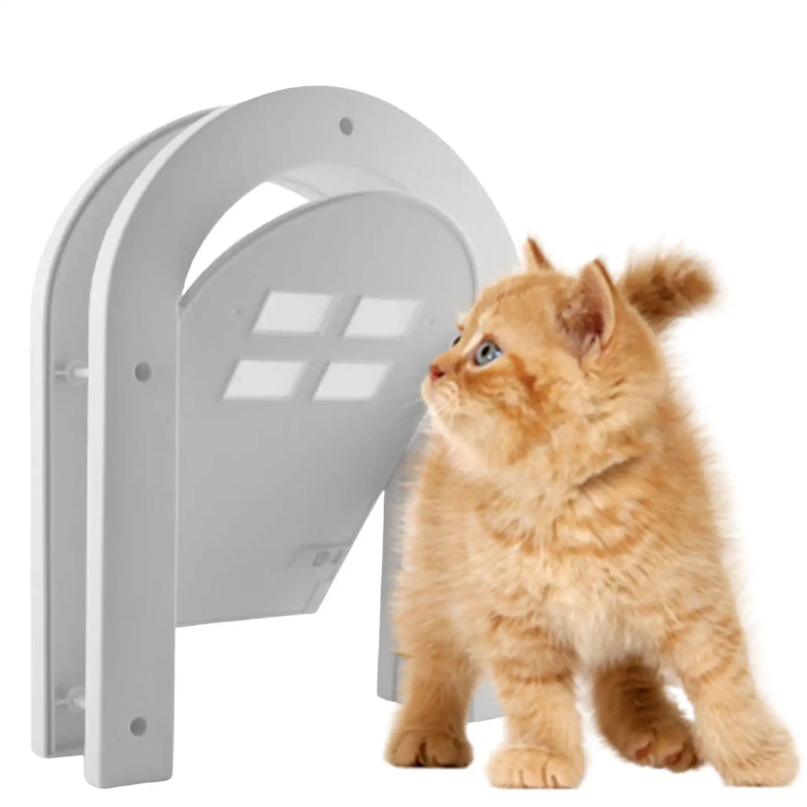 Screen Door Cat Dog Accessories Free Entry Magnetic Sliding for Wall Tunnel