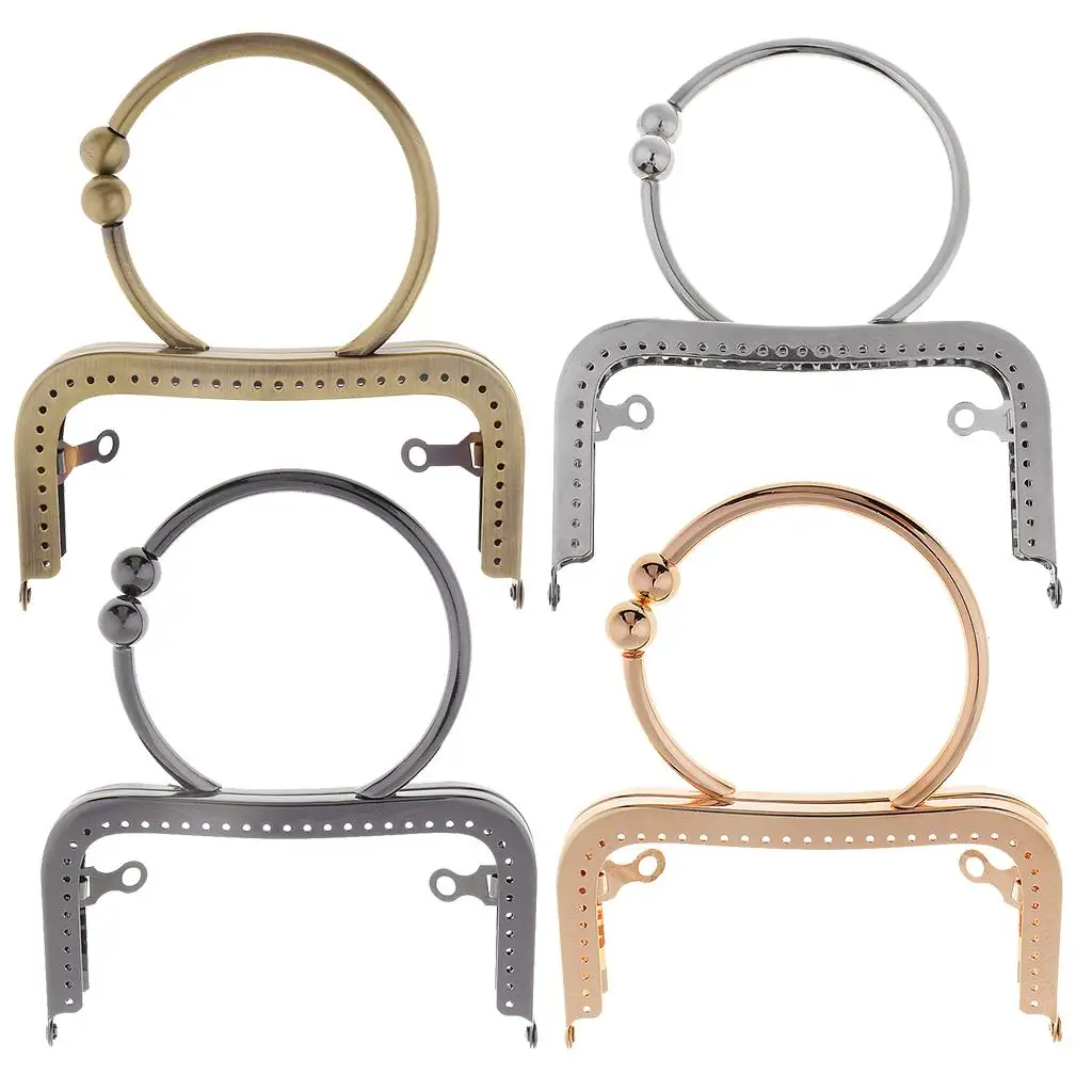 Metal Kiss Clasp Purse Frame Ring Handle Design for DIY Bag Accessory