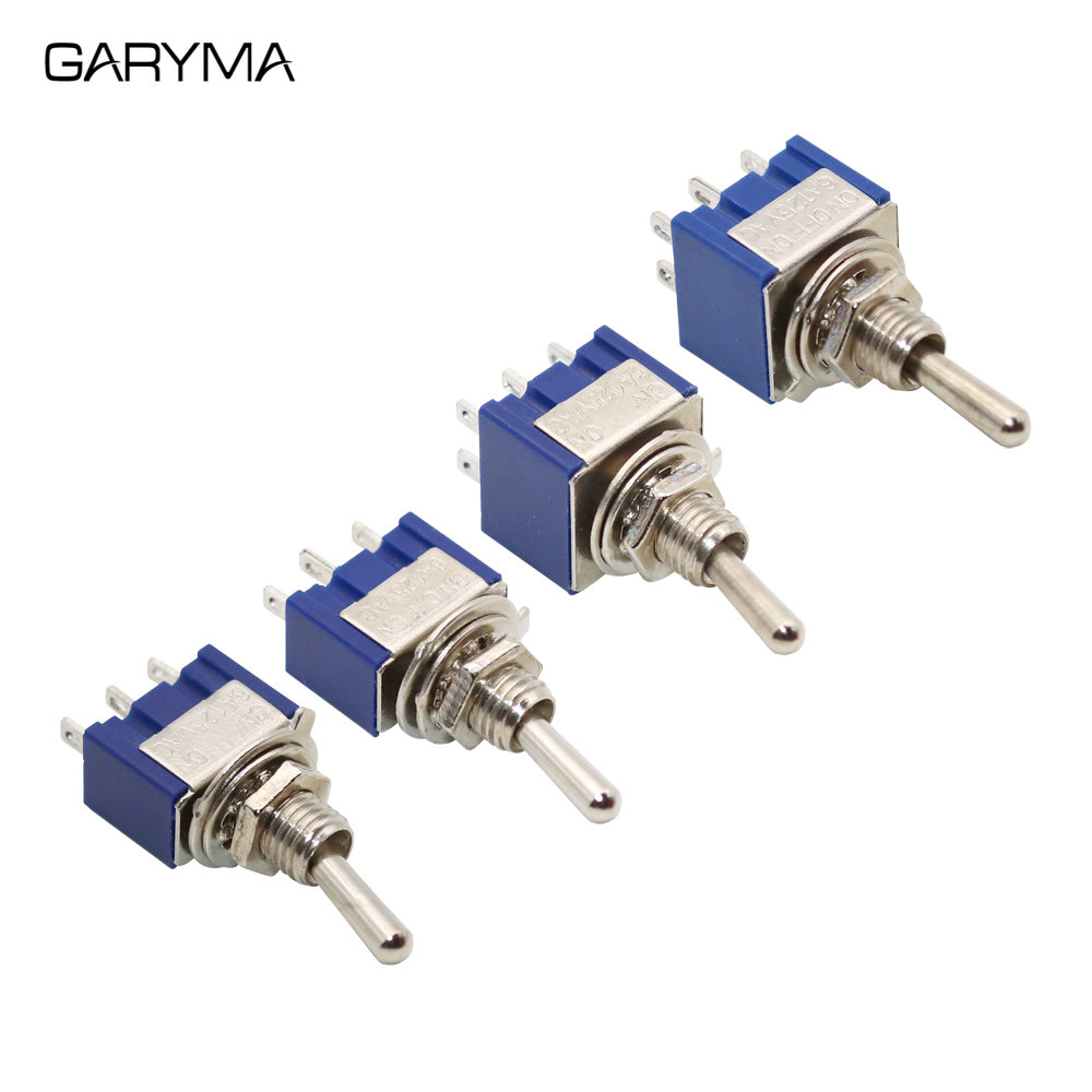 5Pcs Kippschalter AUF-OFF/AUF-WEG-AUF 3/6 Pin 2/3 Position Rast MTS-102 103 202 203 3A250V/6A125V Power-Taste Schalter Auto – Detail 2