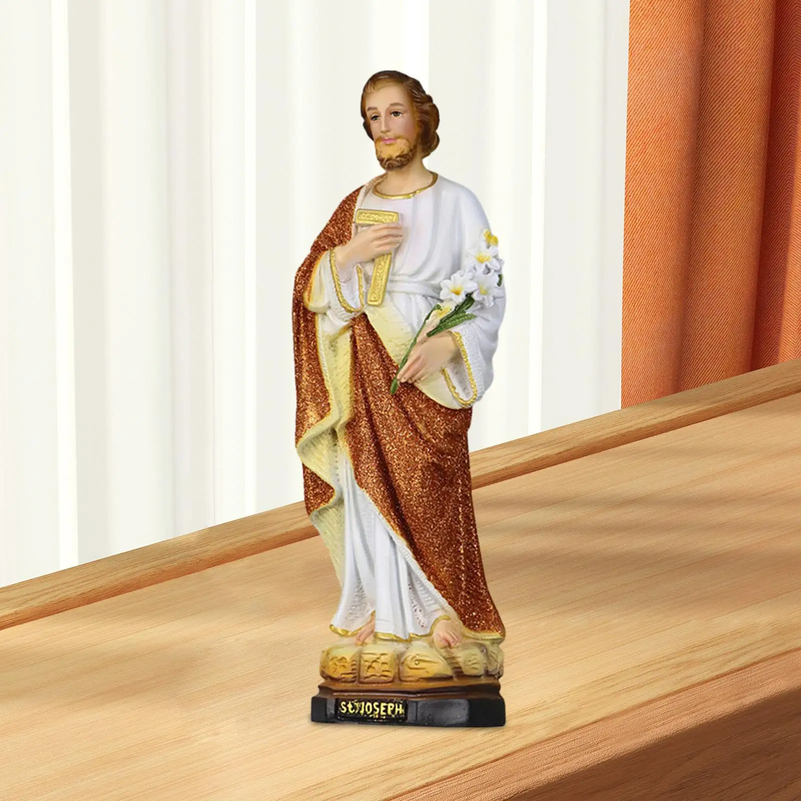 Saint Joseph Figures Collections Crafts Tabletop Display Religious Gifts for Church Shelf Cabinet Fireplace New Year Present