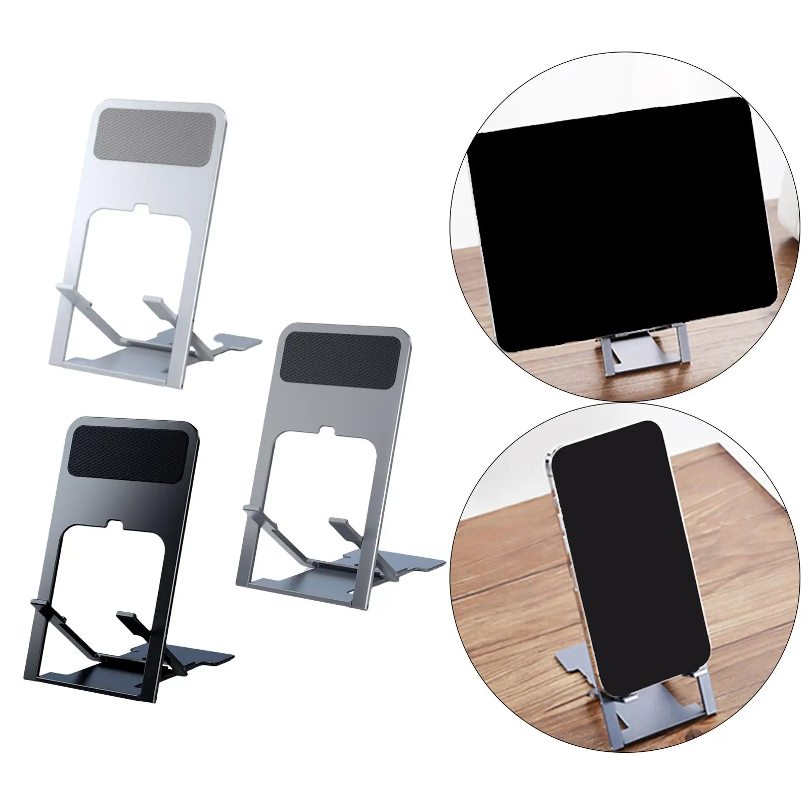 Vertical Folding Mobile Phone Holder Stand Angle Adjustable Stable Desktop Charger for Learning Hotel Office