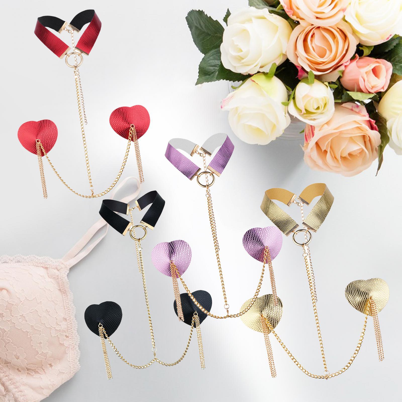 Cadena de cuerpo de Metal Sexy para mujer, collar de sujetadores de pecho, collar de Bikini de playa de verano, accesorios de boda, cadena de cuerpo de graduación pegajosa