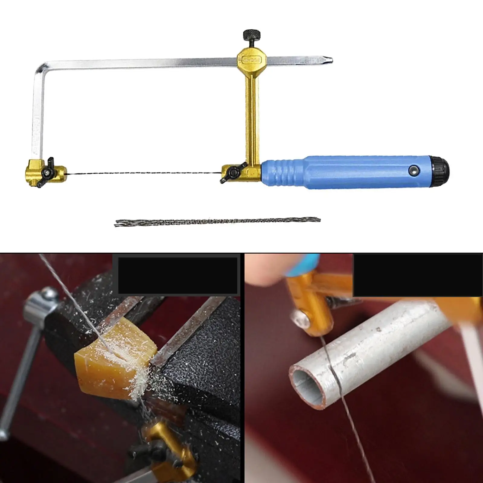 Hand Coping Saw Frame and Blades Set Adjustable Jewelers Saw for Jewelry Making Tool