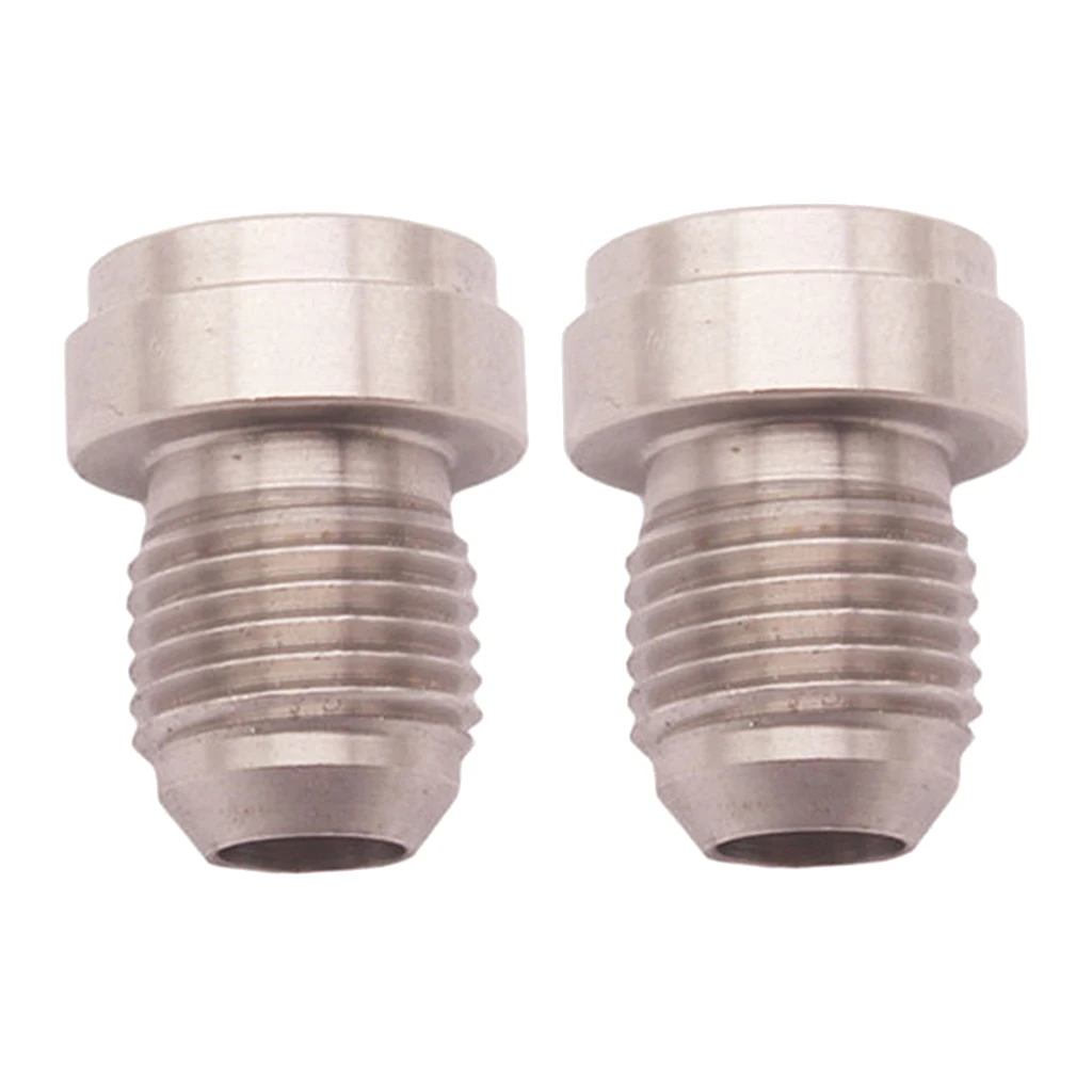 2x 6AN Weld On Bung Stainless Steel Male Weldable Fuel Tank Fitting AN6Thread Hose Adapter Connector, Pack of 2