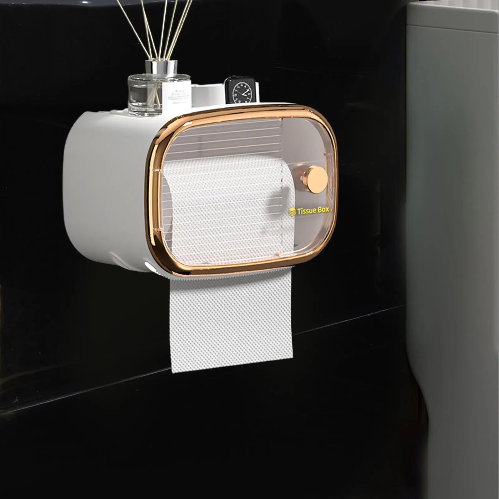 Tissue Holder Bathroom Accessories Hanging Toilet Paper Holder for Cabinet