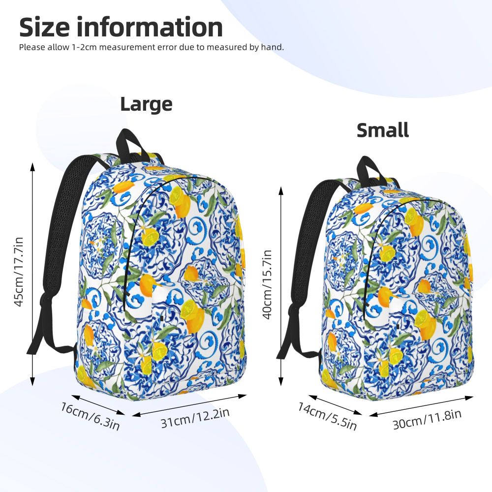 Canvas Backpack Escola Laptop Bookbag Verão Citrus Fruit College Daypack Bags