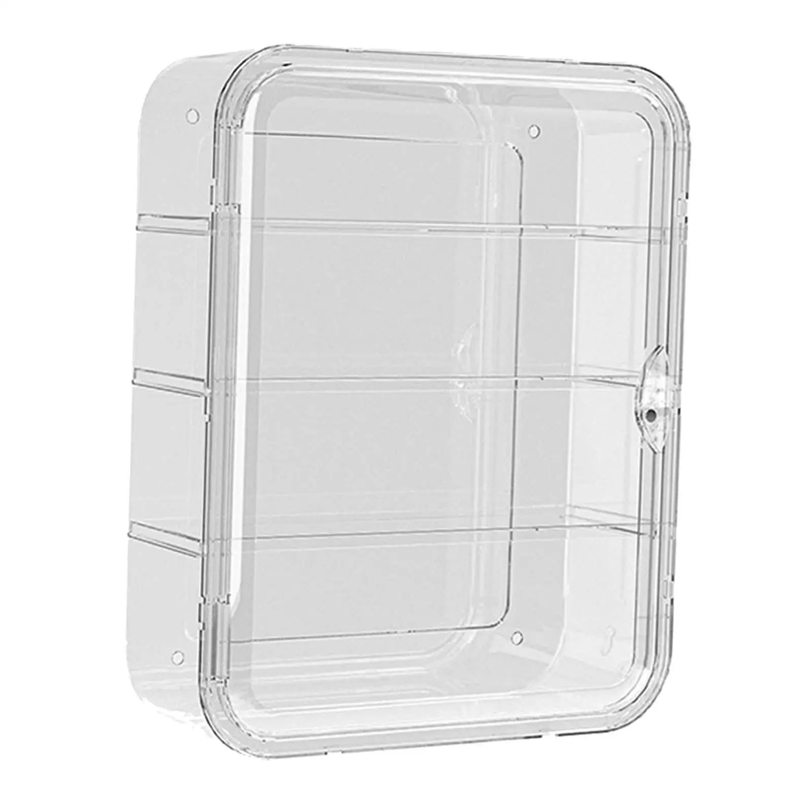 Clear Figurine Display Box Storage Box Wall Mount Showcase for Figurines Small Figures Toys Collectibles Stones Action Figures