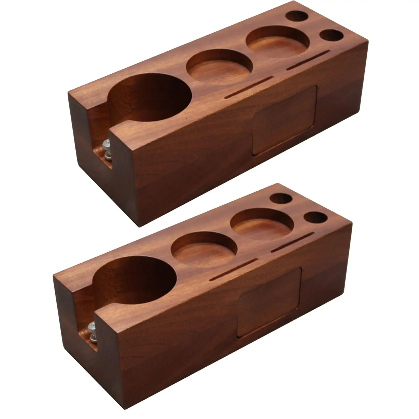 Wood Manual Station Accessories 3 Holes Espresso Tamper Mat Stand