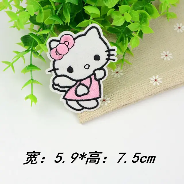 Sanrios Hello kitty Cinnamoroll plush ultra soft texture embroidery patch  DIY patch patch for children's clothing patch - AliExpress