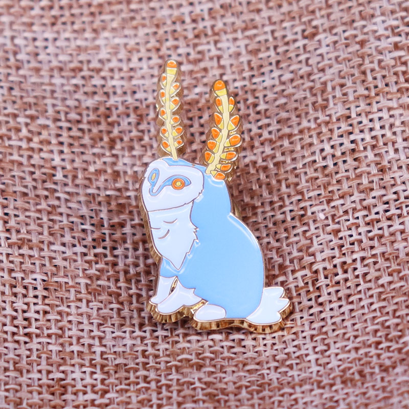 Atem der Wilden Zeldas Blupee Revers Pin Fantasie Tier Blau Eule Motte Kaninchen Emaille Pins Hemd Tasche Abzeichen Schmuck geschenk – Detail 3