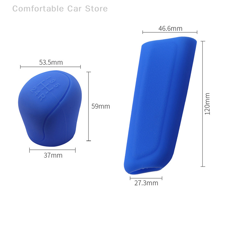 1 Satz Auto Auto Handbuch Silikon Schalt getriebe Kopf Knopf Abdeckung Handbremse Hand brems abdeckungen Hülse Fall Hauts chutz Auto Styling – Detail 10