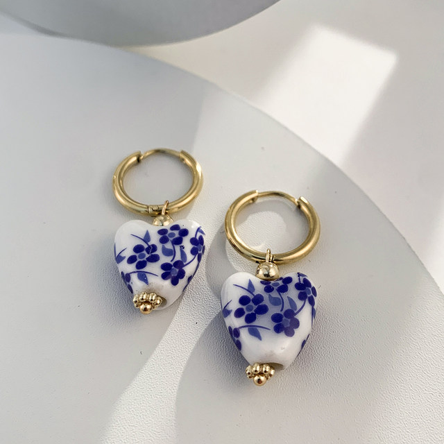 Handmade Ceramics Earrings, sold Ceramic jewelry, dangle earrings, one of a kind, unique gift, hypoallergenic