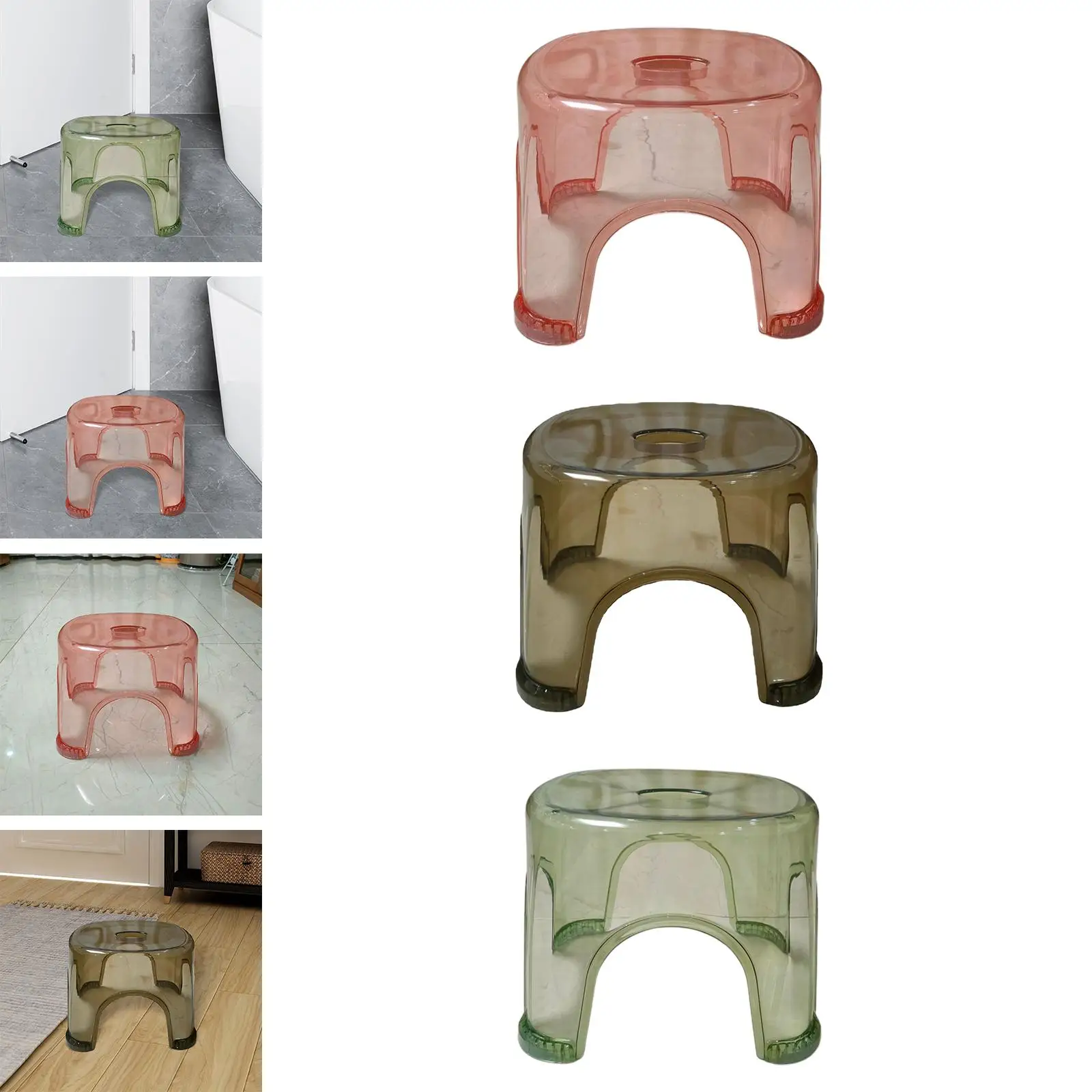 Small Stool Sturdy Lightweight Stable Step Stool Shoe Stool Potty Stool for Bedside Apartment Multi Scene Bedroom Living Room