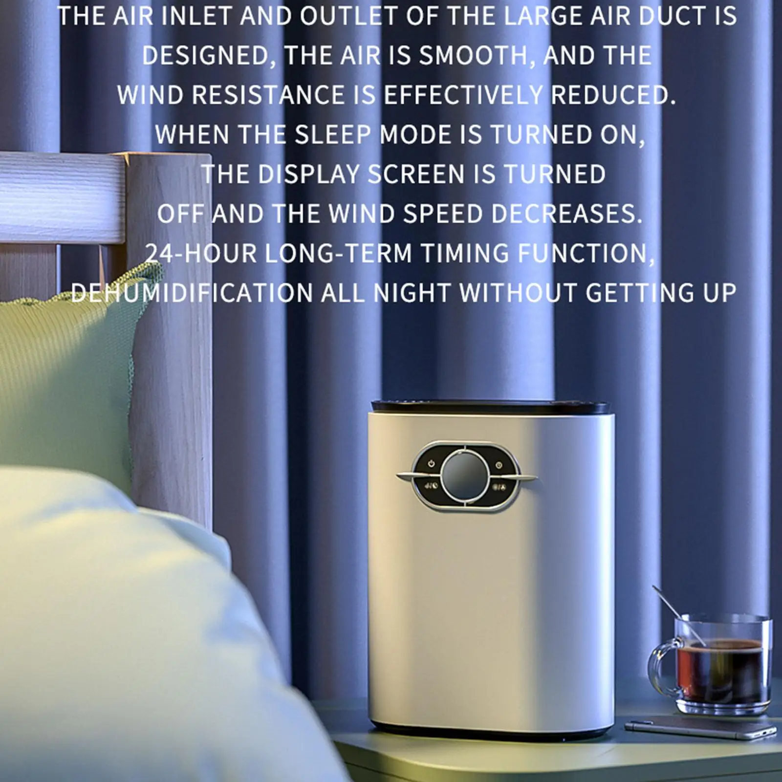 Portable Dehumidifier 1200ml Dehumidification Dryer for Garage Camper Wardrobe Room