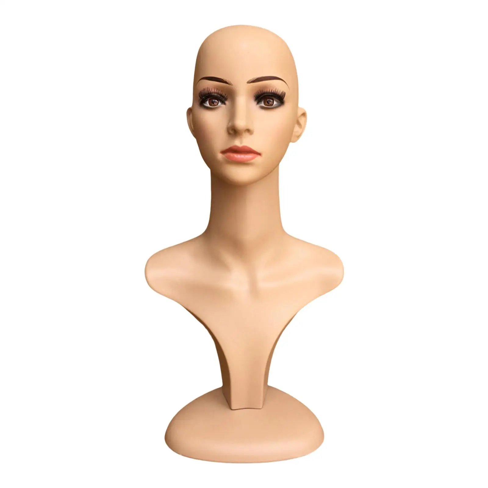 Mannequin Display Head with Shoulder for Necklaces Jewelry Headwear Glasses