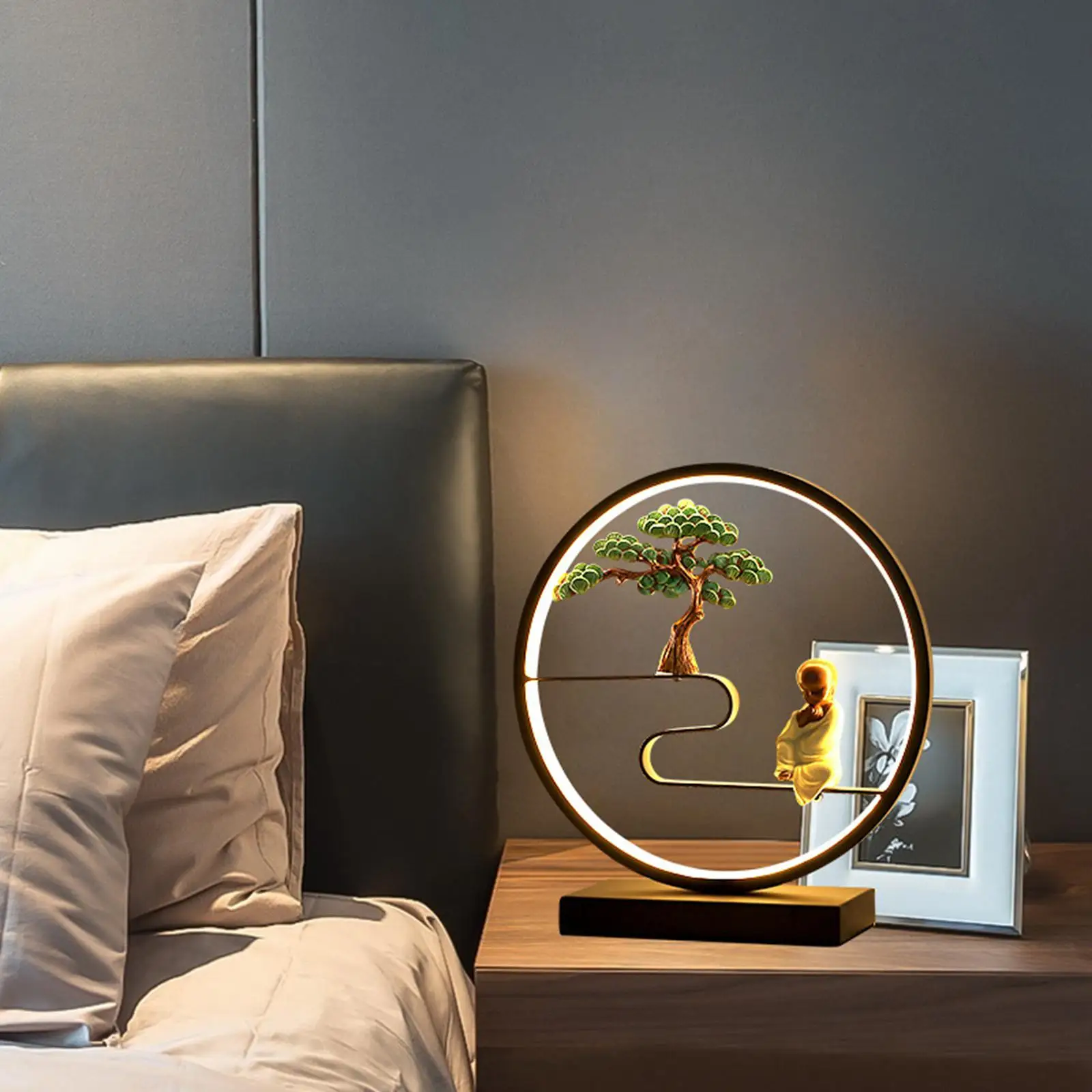 Modern Table Lamp Desktop Ornament Housewarmging Gift LED NightStand Lamp Bedroom Bedside Night Light
