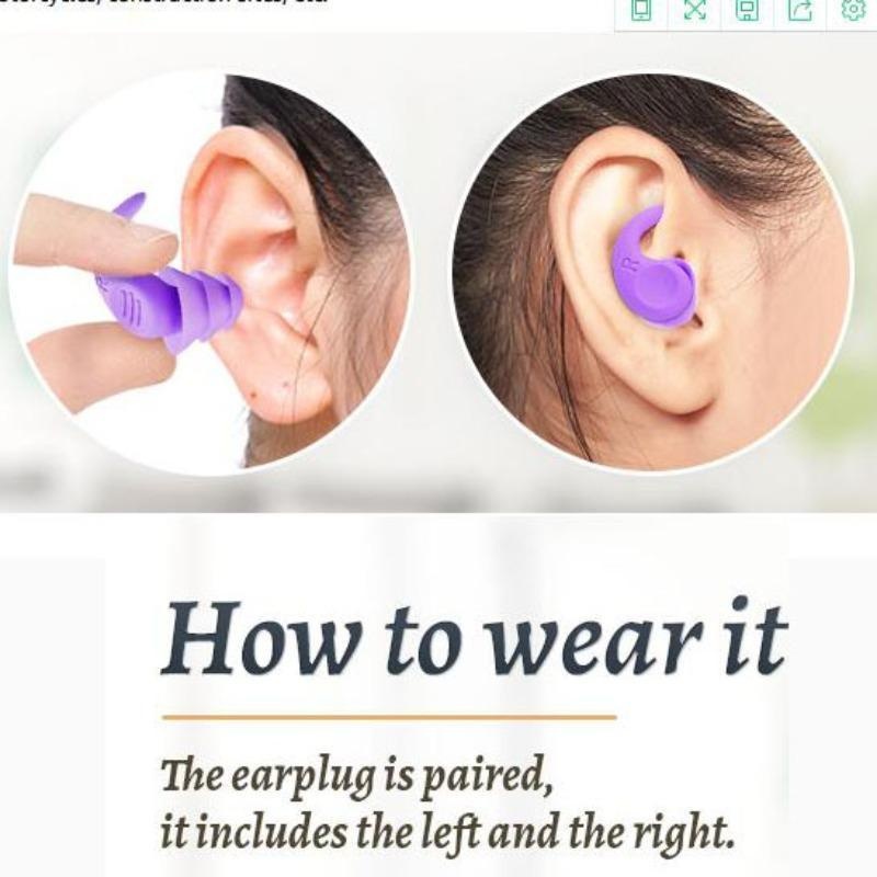 1 Pair Silicone Sleeping Spiral Ear Plugs Sound Insulation Ear Protection Earplugs Anti-Noise Plug for Travel Noise Reduction