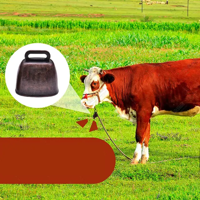 Grazing Cow Bells Horse Sheep Iron Bells Loud Bells Animal Grazing Bell  Cowbells Noise Makers for Cattle Sheep Cow Farm Animal Accessories L