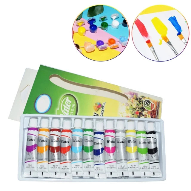 Versatile Non-Toxic Acrylic Paint Set - 14 Colors - Large Volume - Rich  Pigments