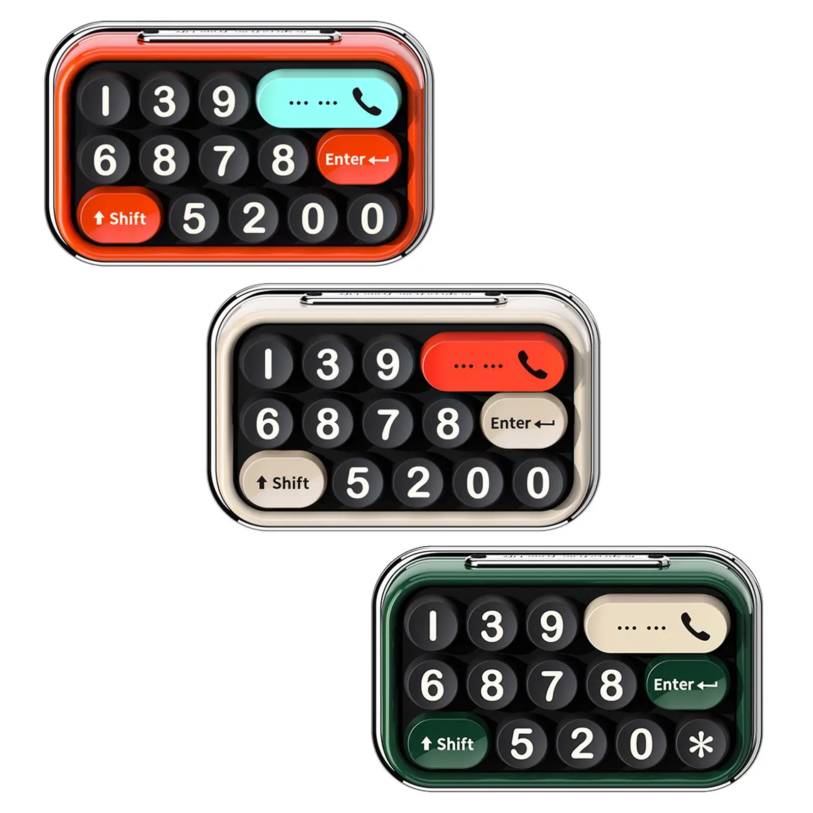 Temporary Parking Number Plate Mechanical Keyboard Shape Compact Unique Notification Phone Number Card for Cars Dashboard