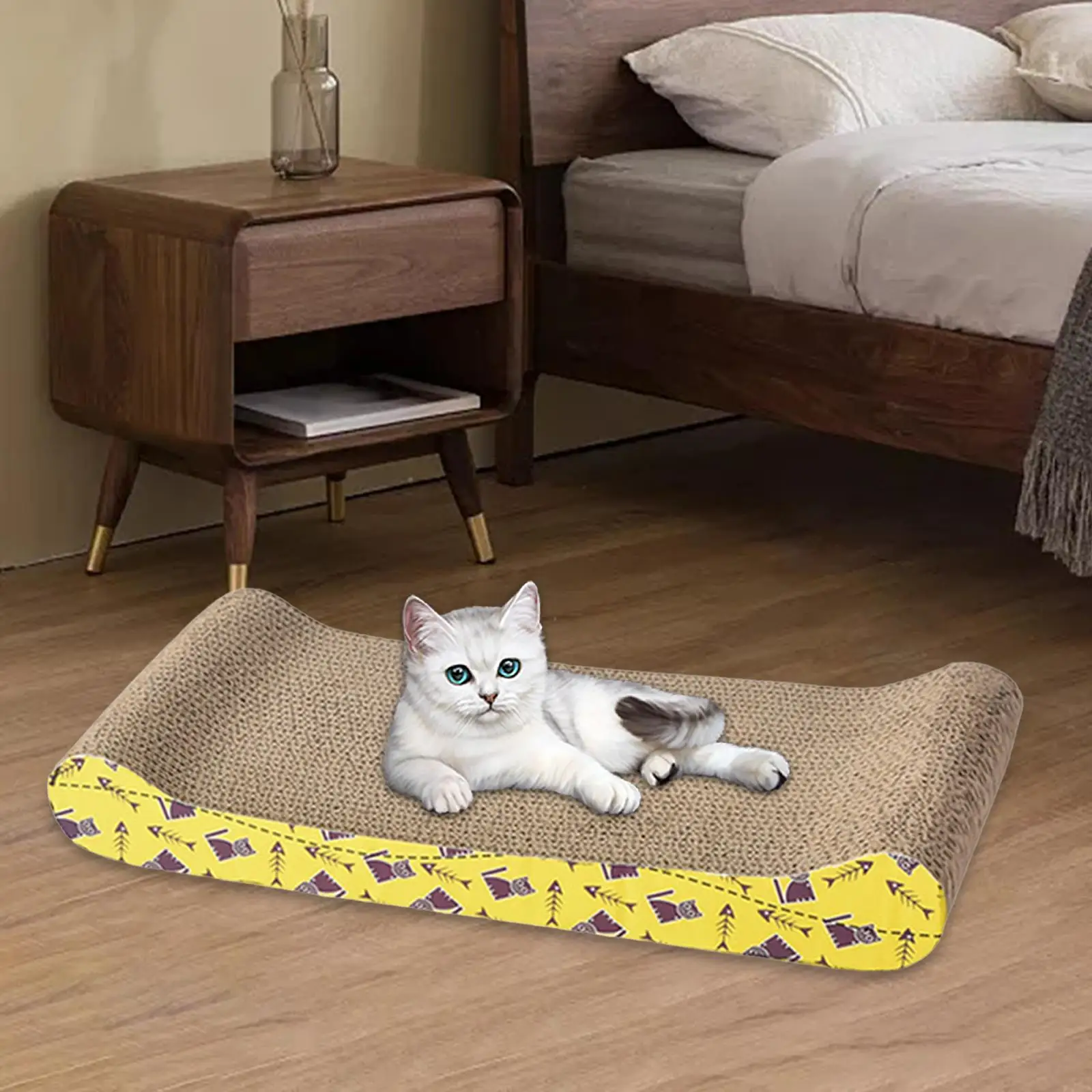 Cat Scratchers Cardboard Scratch Pad Nest Interactive Toy Training Mat Toys Cat