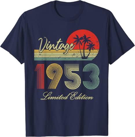 73. Geburtstagsdekorationen für Frauen, Best of 1953, 73. Geburtstag T-Shirt, Geschenke für 73-Jährige, Vintage 1953 Limited Edition Grafik-T-Shirt – Detail 14