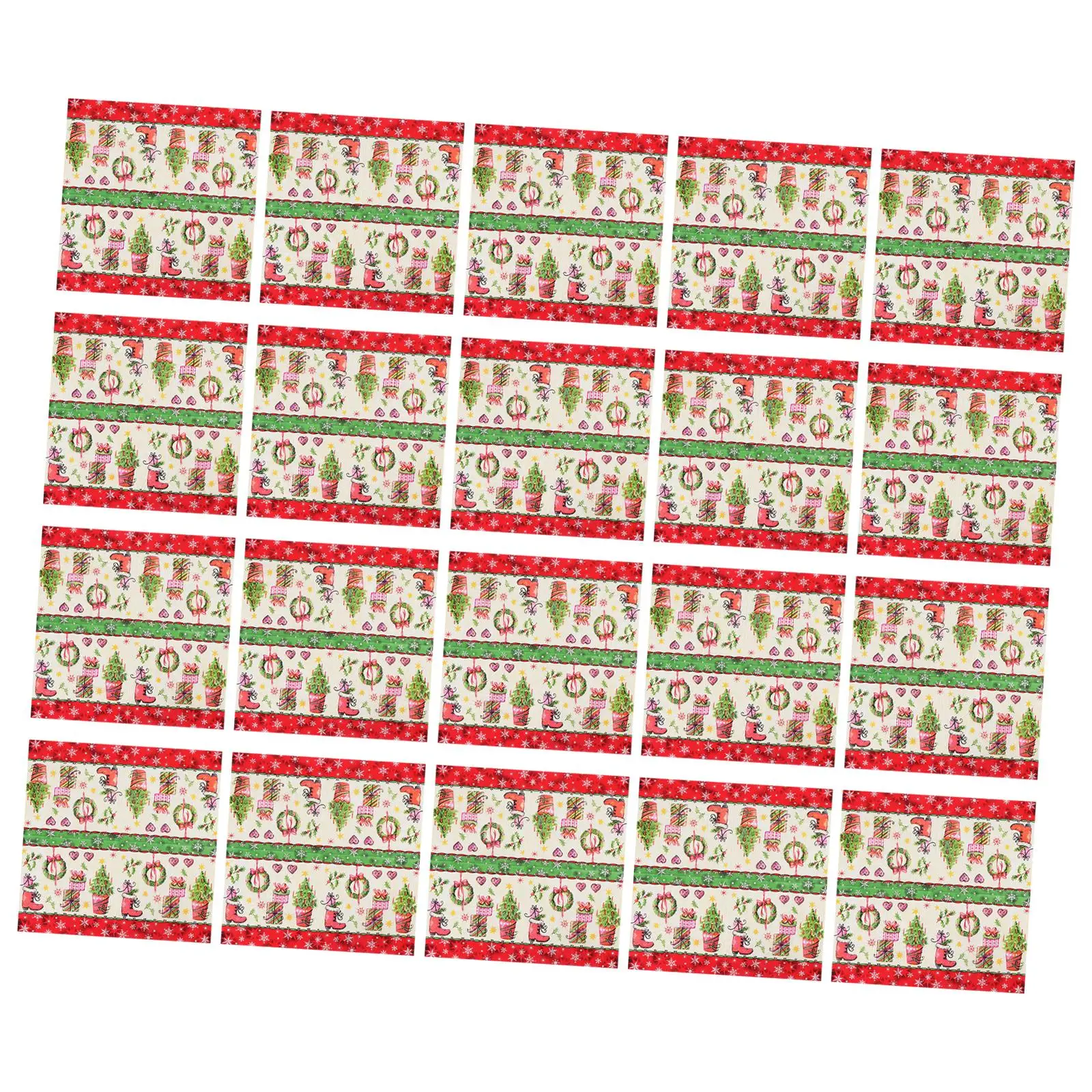 Christmas Napkins 13x13 Inch Cocktail Napkins for Christmas Party Festival