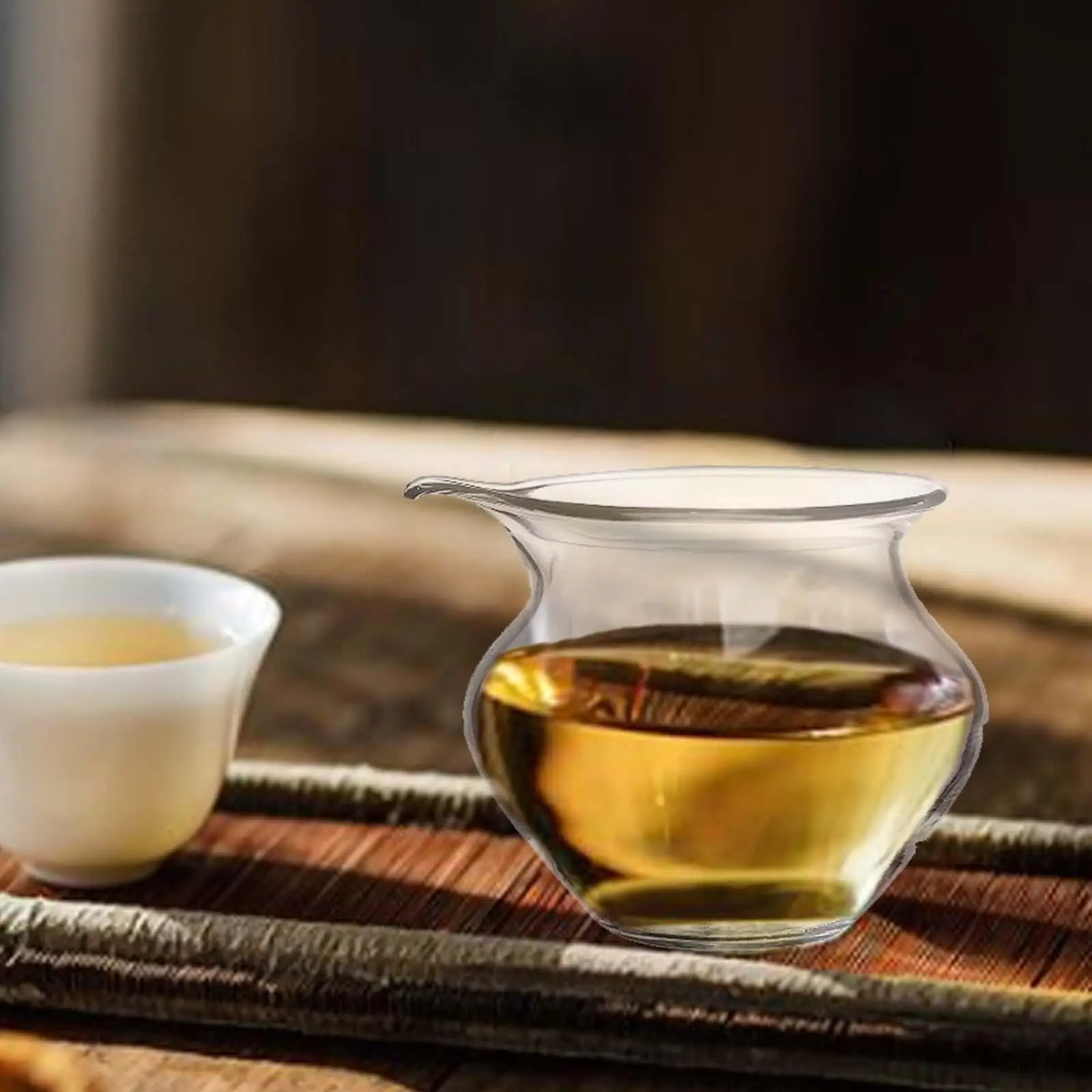 Kungfu Teaware Tea Dispenser Tea Kettles 200ml Clear Gong Dao Bei Fair Mug Milk Pitcher for Home Kitchen Office Tea Lover Gifts