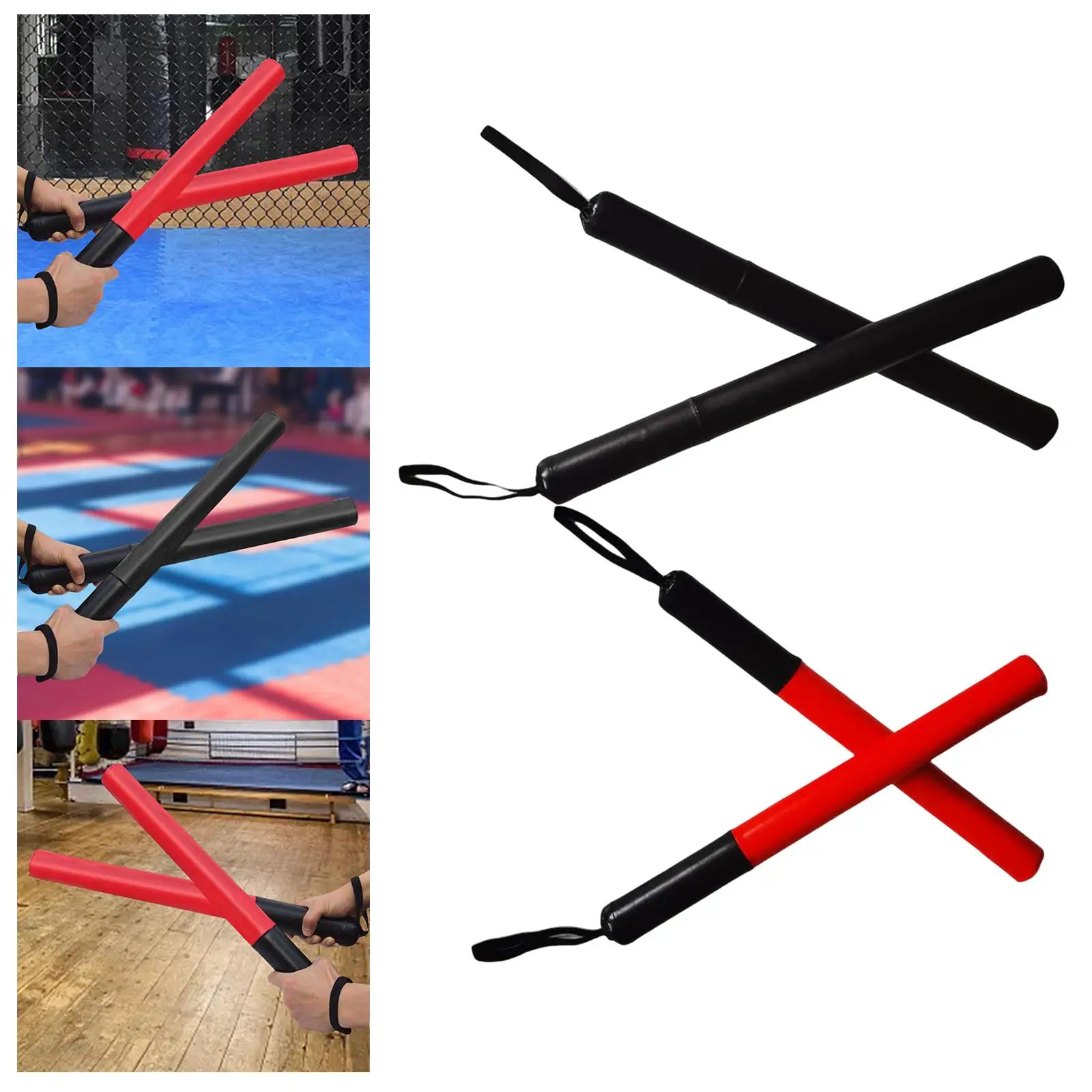 2Pcs Boxing Training Rods Boxing Training Equipment Target Boxing Punching Pads Tool PU Leather for Fighting Flexibility Speed