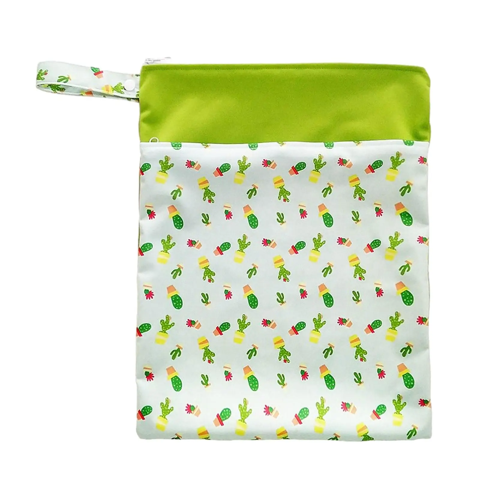 Wet and Dry Bag for Baby Cloth Diapers Portable Baby Nappy Laundry Storage Bag Double Zippers Pockets for Swimsuits Wet Clothes