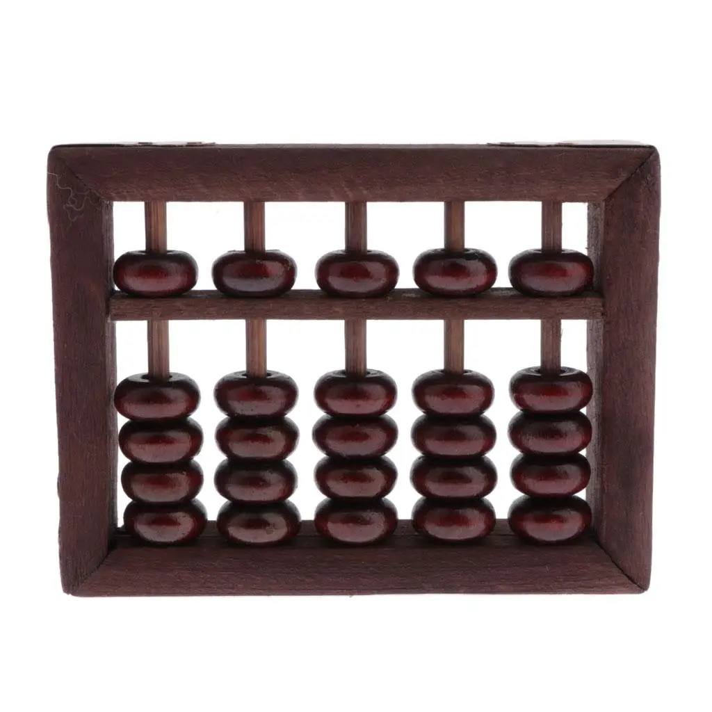  Rods Standard Abacus  Chinese Calculator Counting Tool for Adult