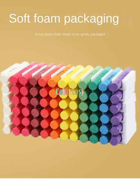 HAGOROMO Fulltouch Color Chalk 1 Box [12 Pcs/White] Marks Smoothly