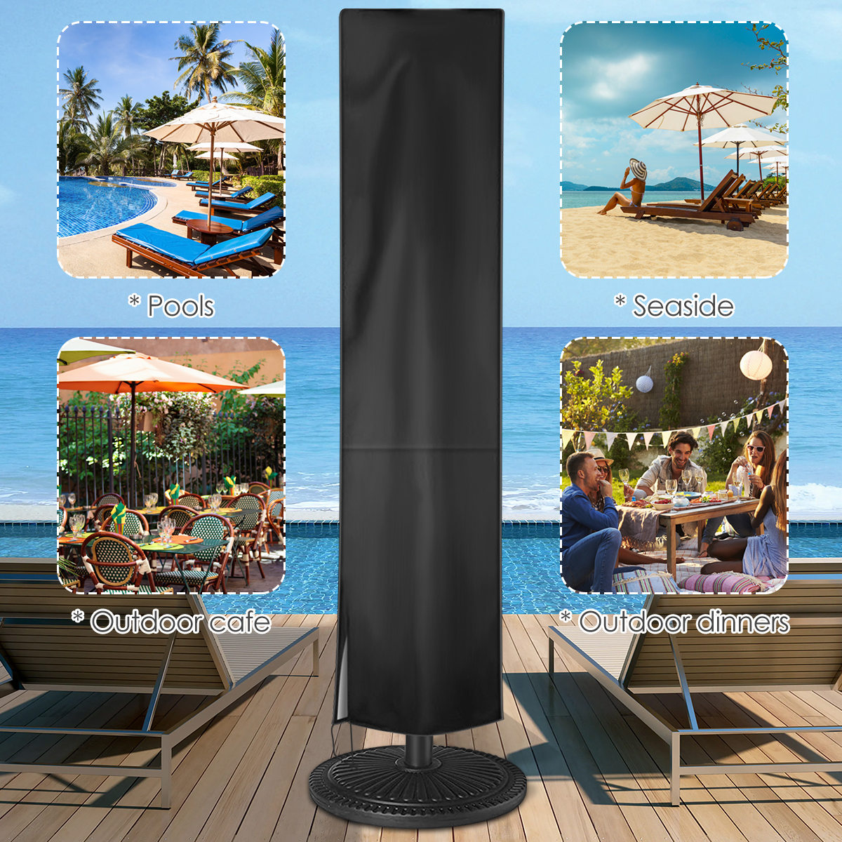 Title 2, Parasol Cover Waterproof Parasol Cover Heavy Du...