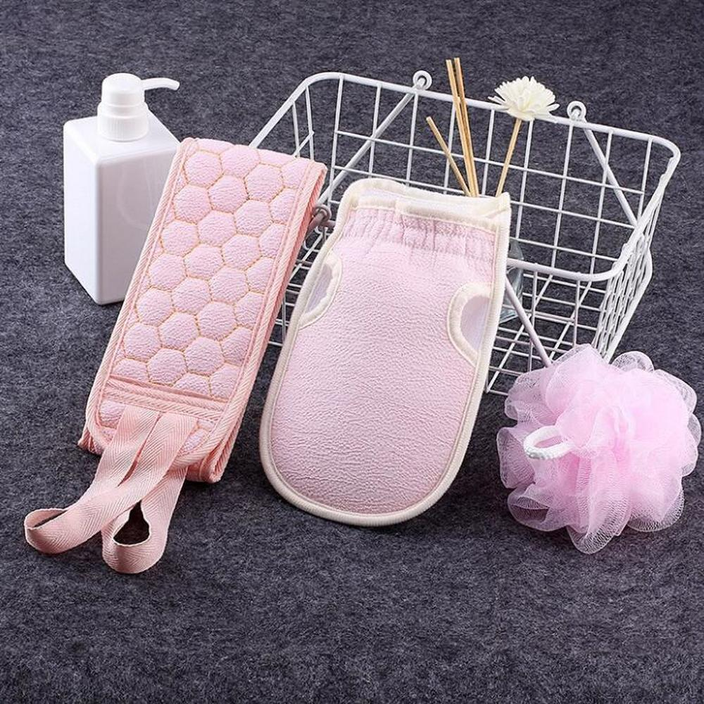 Best of 1 / 3Pcs Body Scrubber Bath Brush Shower Gloves Exfoliating Scrub Towel Body Wash Exfoliator Back Massager Bathroom Bathing Tools Reviews & Tips