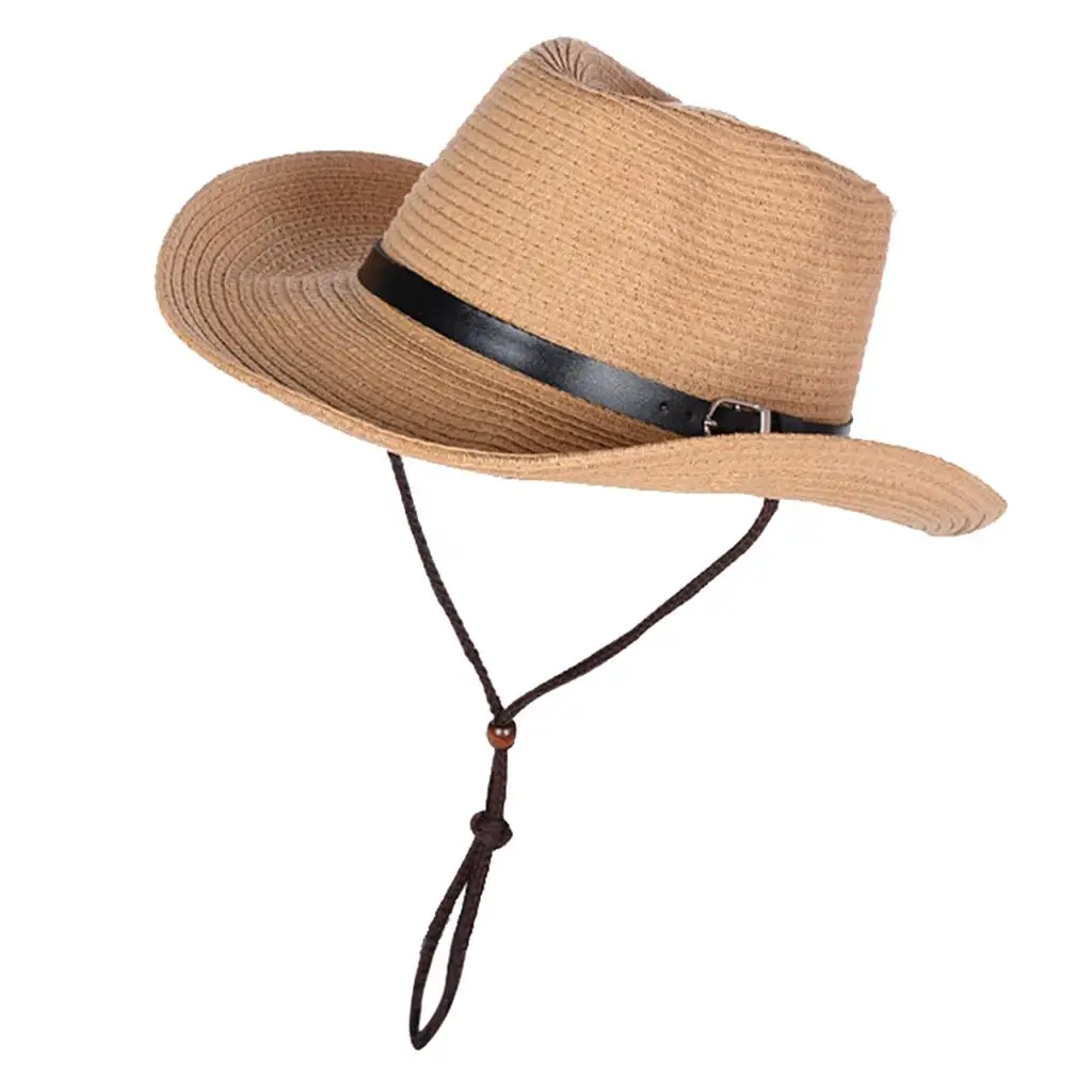 Men Women Straw Sun Hat Beach UV  Easy Foldable Panama Fedora Outdoor
