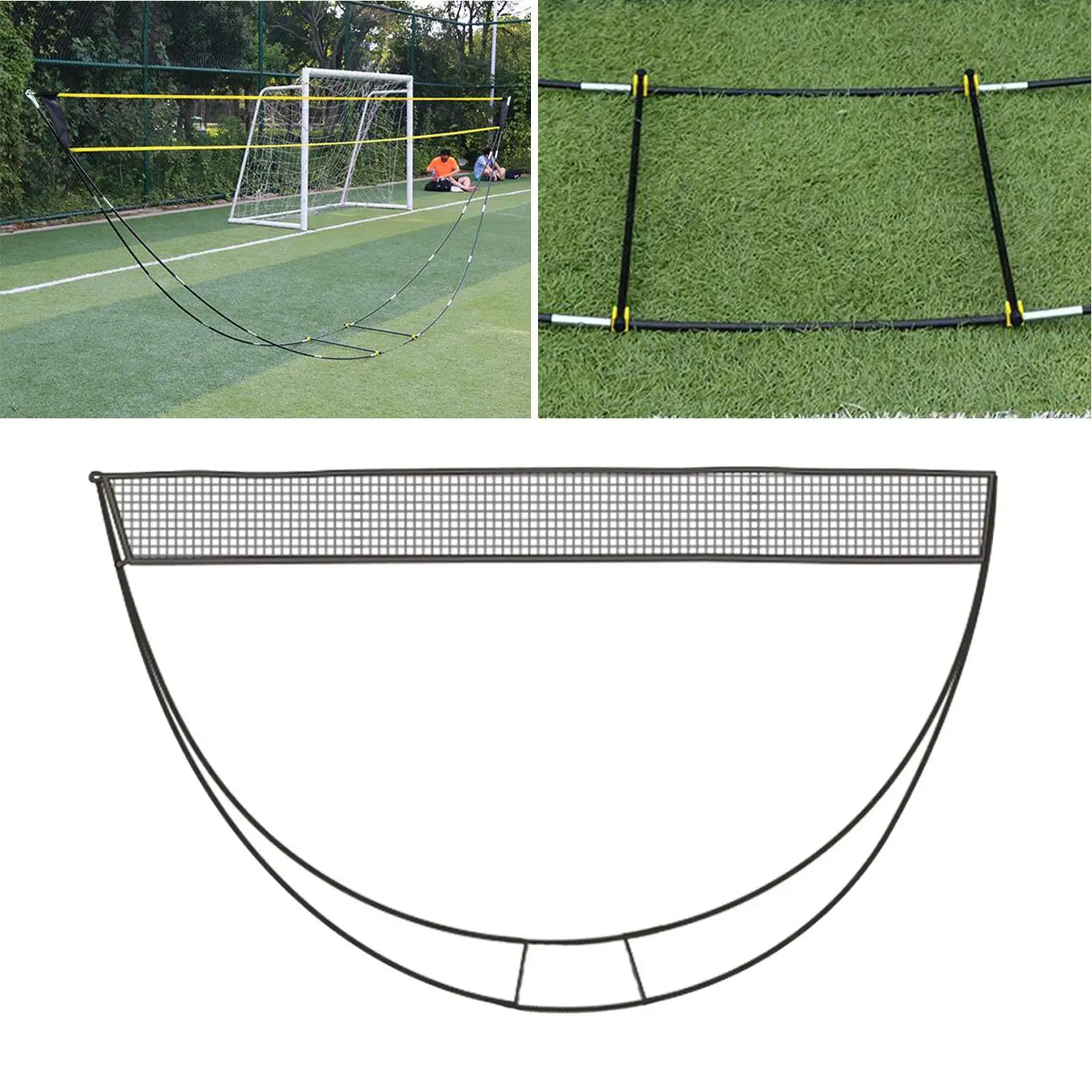 Portable Badminton Net Sets Easy Set Up with Foldable Stand for Street Beach